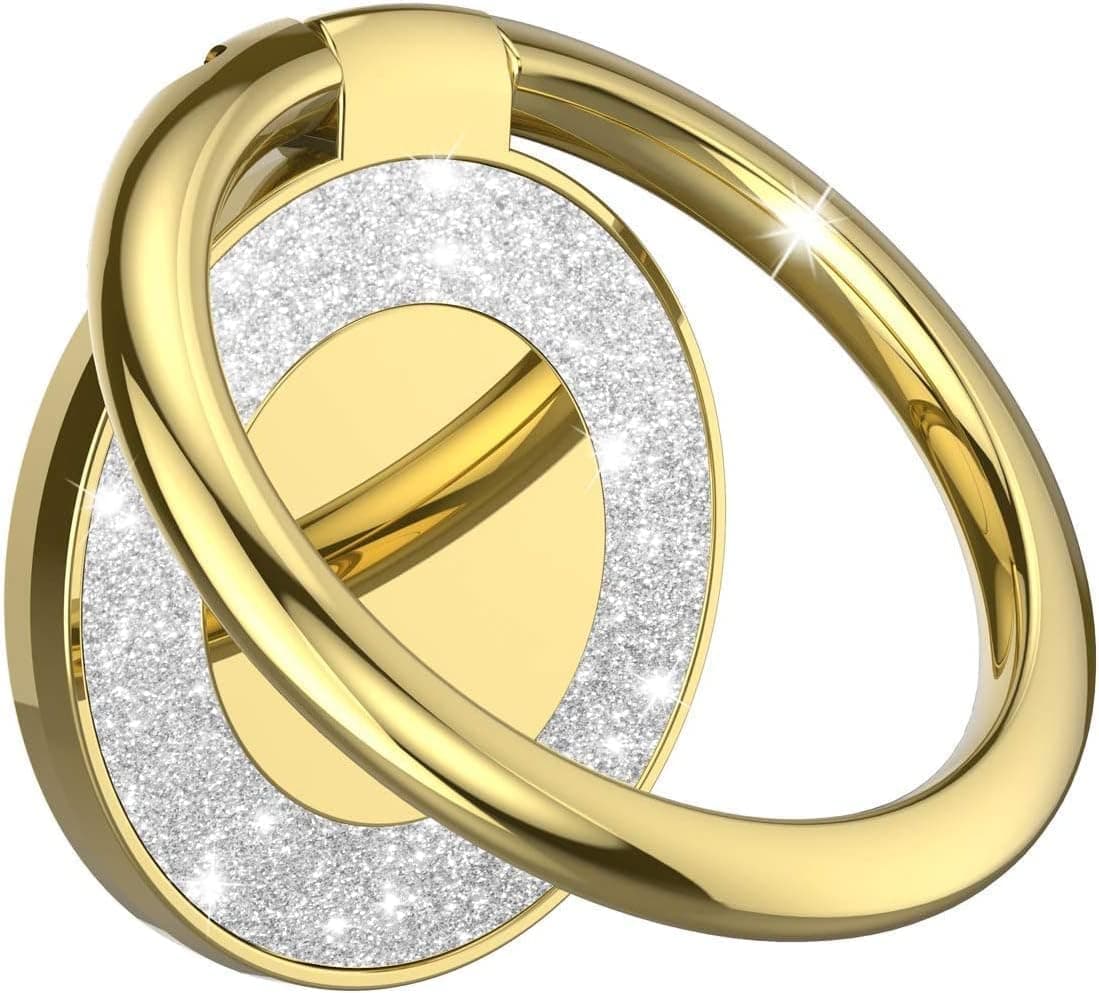 Fuin Phone Ring Holder, Finger Grip, 360° Adjustable Mobile Loop, Universal Cell Magnetic Stand, Car Mount Ring, For All Smartphones, Gold