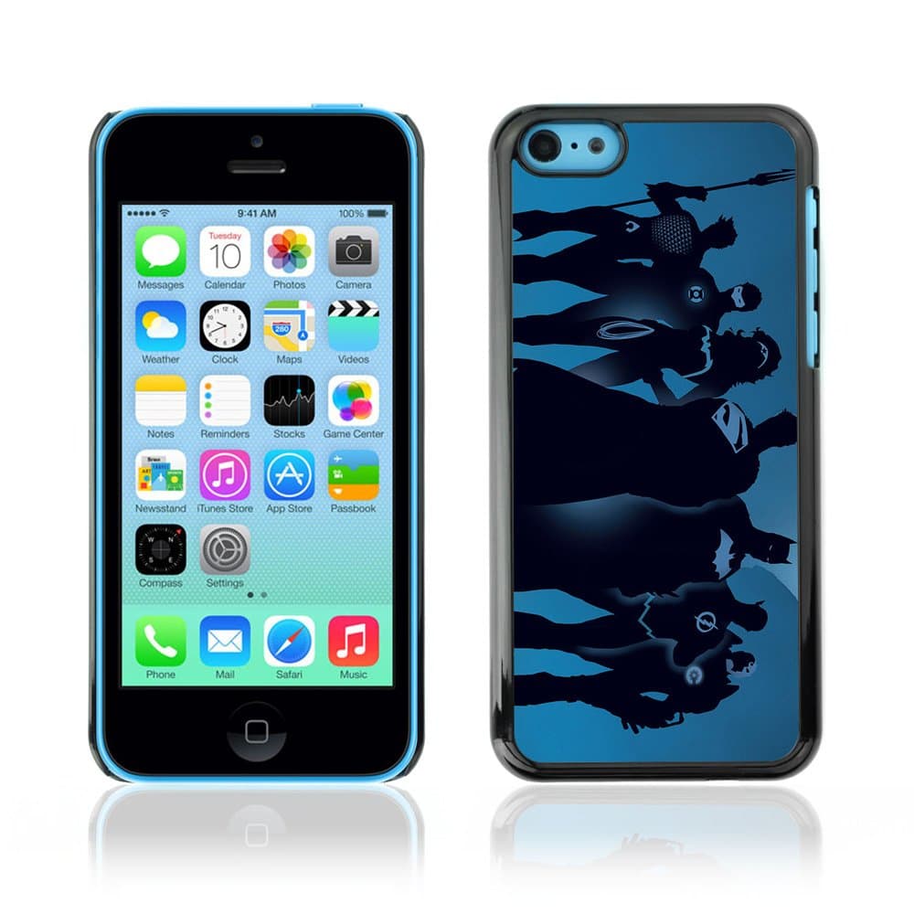 ARTCASES Collections Black Hard Back Case for Apple iPhone 5C ( Cool Superhero Team & Superman )