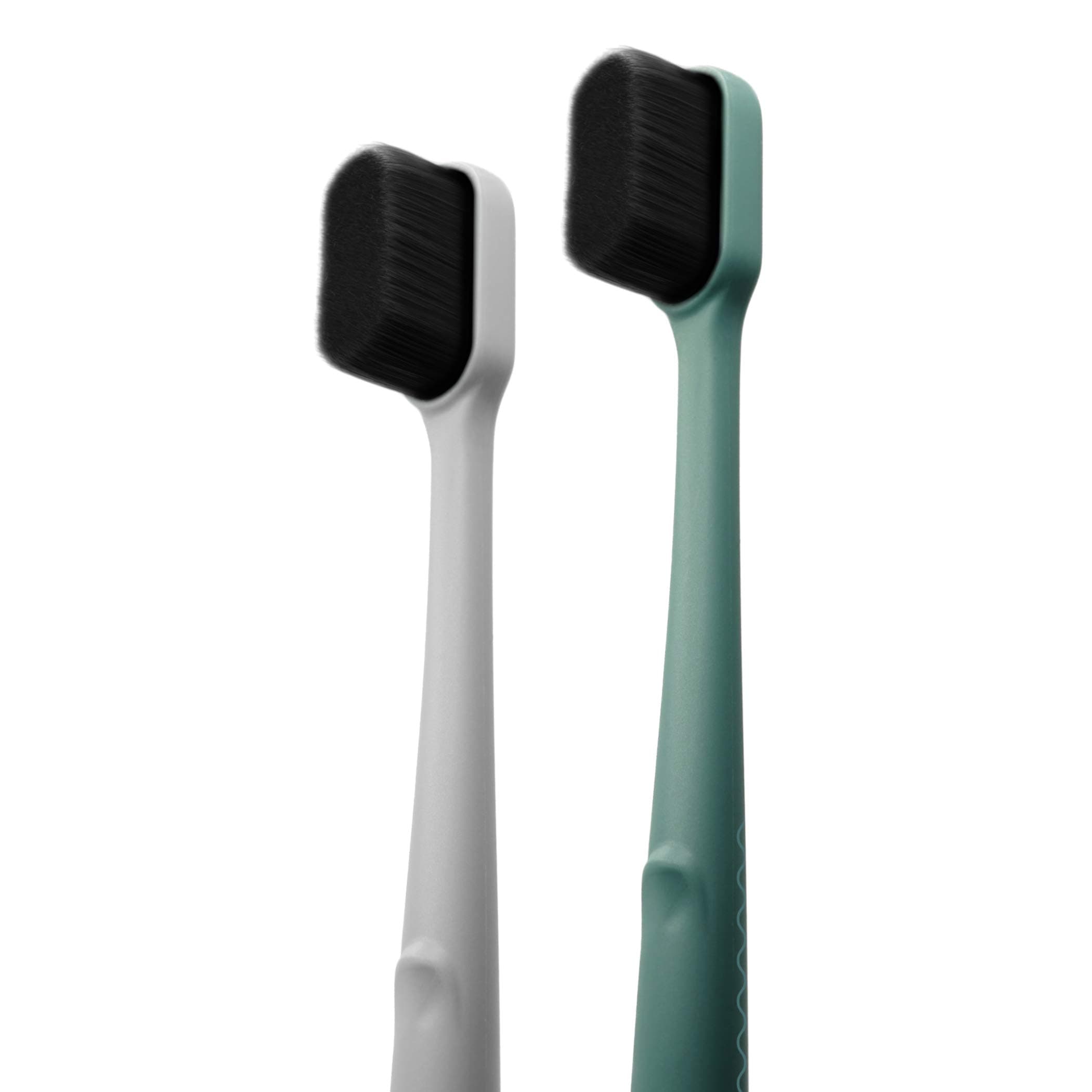 Ebris Saber Series Extra Soft Toothbrushes for Adults (2 Pack) | Over 10,000 Nano-Sized Bristles | Perfect for Enamel Protection, Receding Gums, Sensitive Teeth & Improved Oral Health