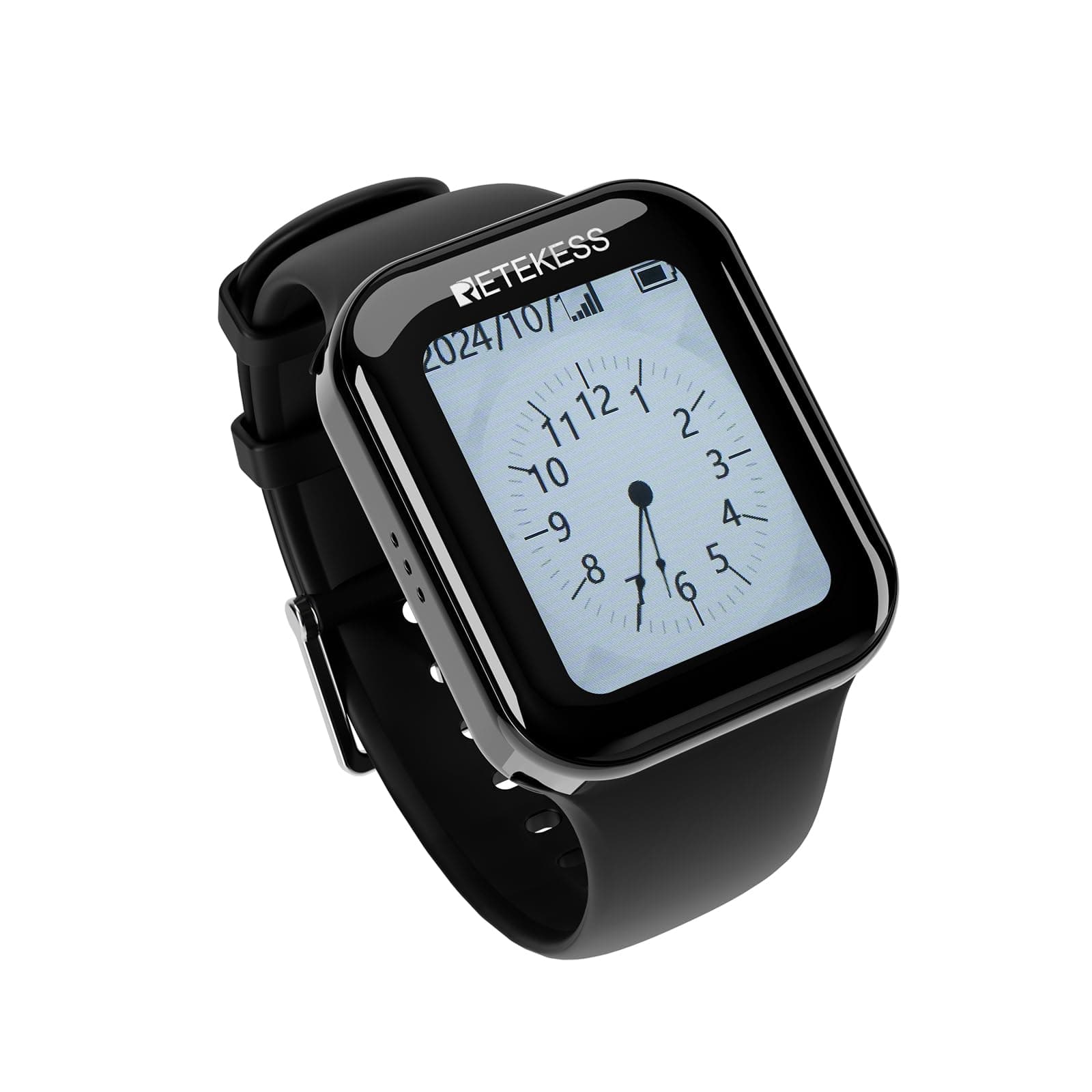 TD113 Restaurant Pager System,Nurse Call System, Adjustable Volume, Timeout Setting, Touch Screen, Watch Receiver Compatible with All Call Buttons for Restaurant, Hospital, Clinc