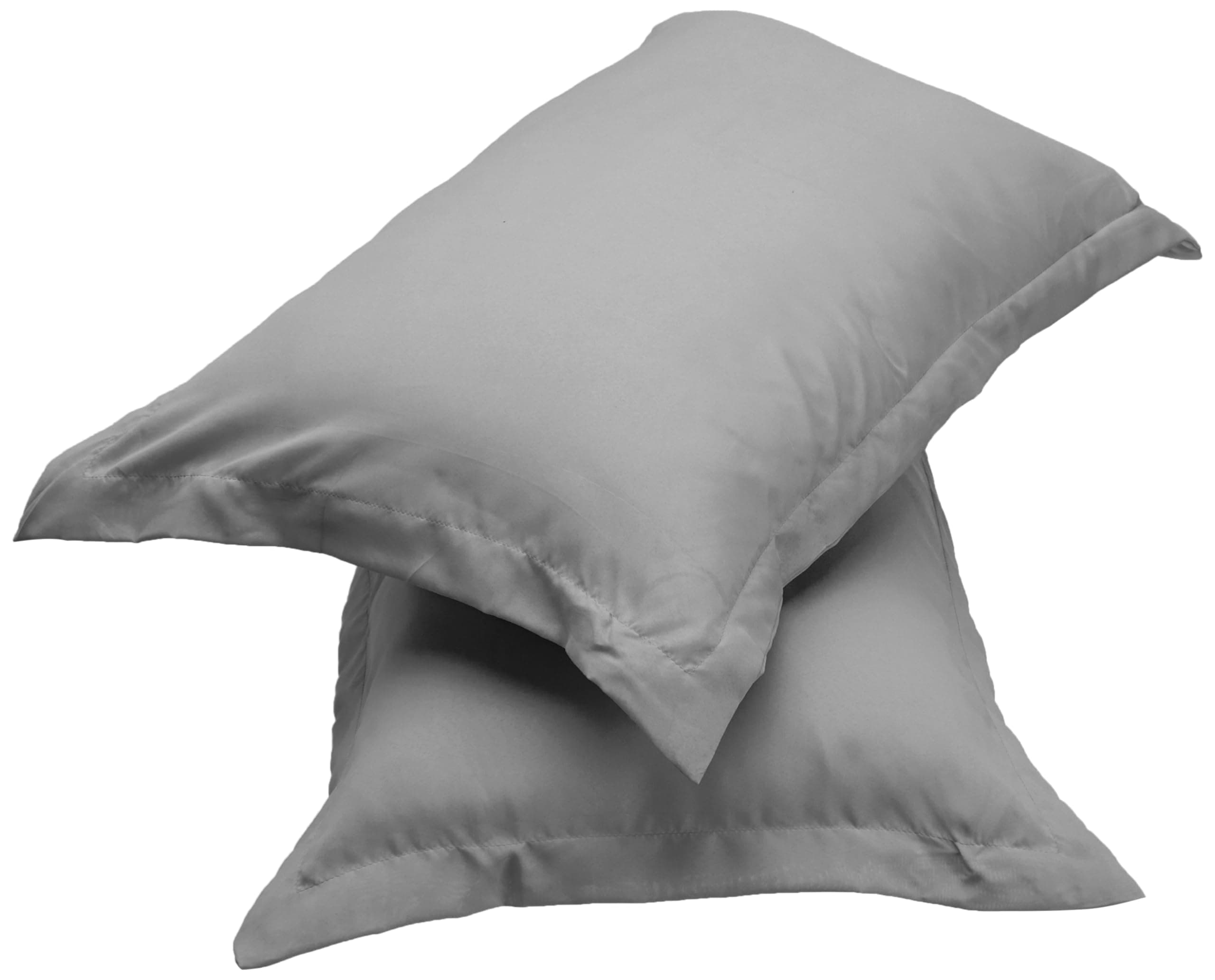 Amazon Brand - Solimo Microfiber Solid Pillow Cover (Grey)