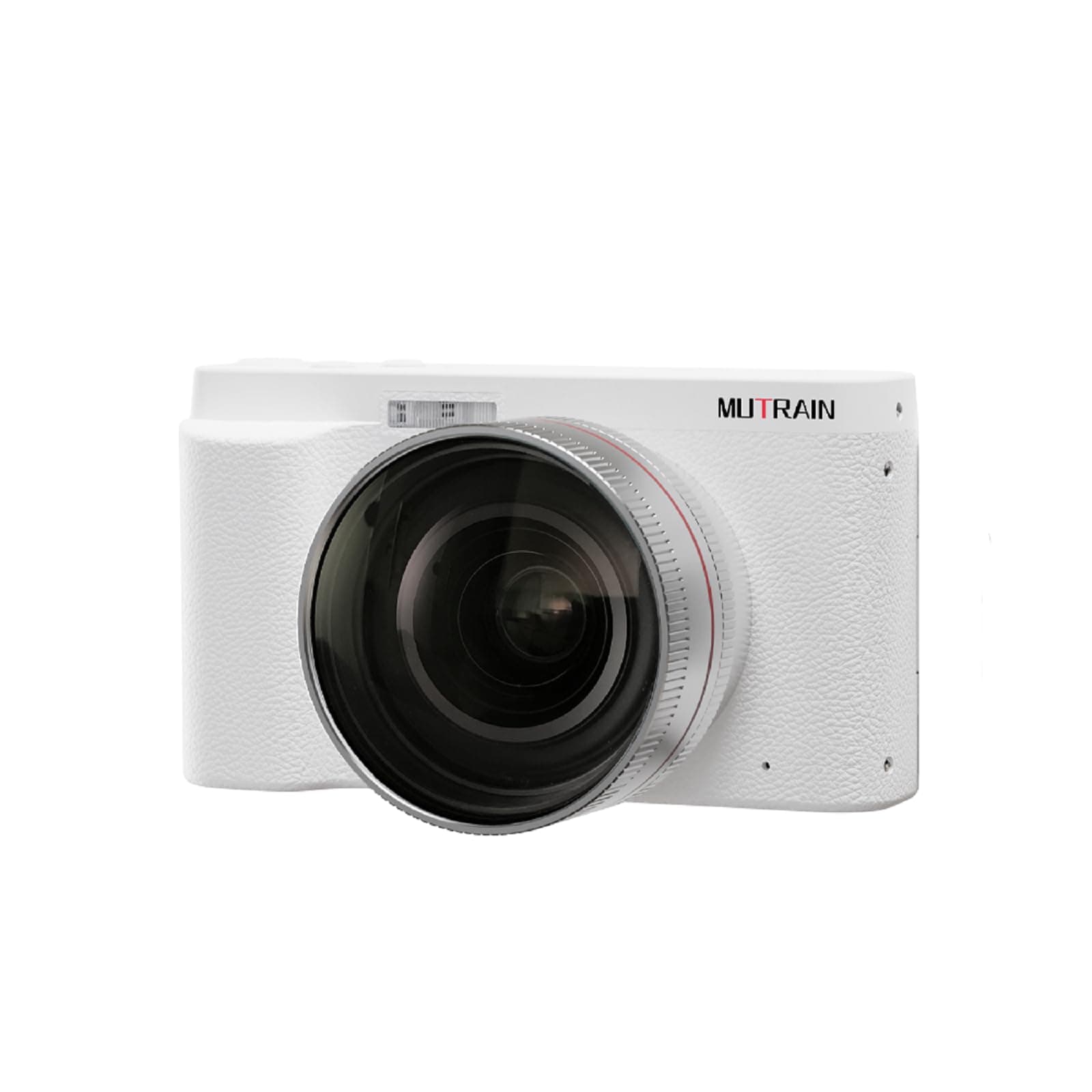 MUTRAIN Flip Screen Digital Point and Shoot Android Camera, 1080P Photography Practice, White,M10,32G with Lens.