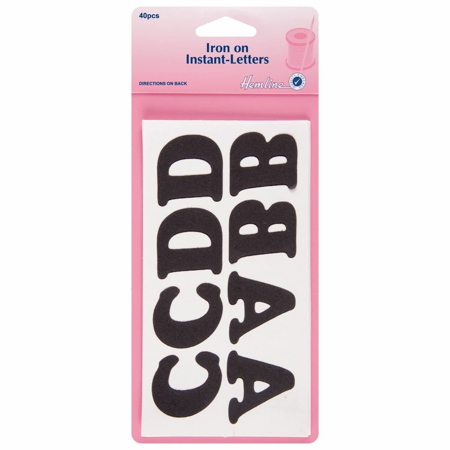 Black Iron On Instant Letters