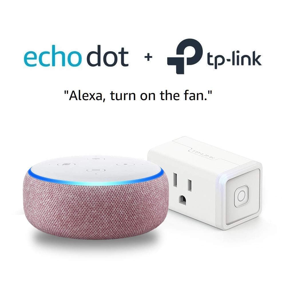 Echo Dot (3rd Gen) Plum Bundle with TP-Link simple set up smart plug