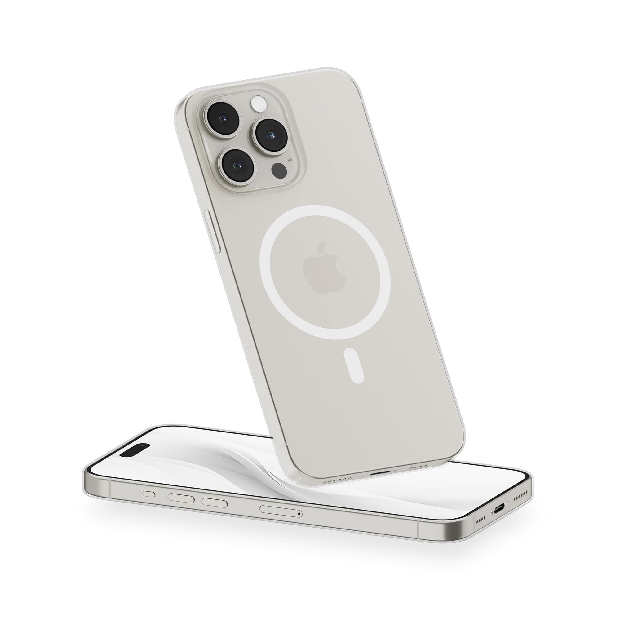 PEELMagnetic Case for iPhone 15 Pro Max (Clear) – Embedded Magnet Compatible with MagSafe, Thin Minimalist Design – Protects & Showcases Your Device