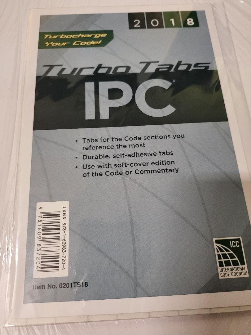 2018 International Plumbing Code Turbo Tabs, Soft Cover Version
