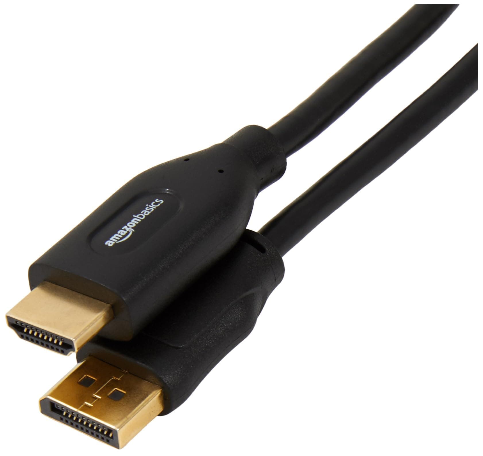 AmazonBasics DisplayPort (DisplayPort) to HDMI Converter Cable, 4K@30Hz, Unidirectional Transmission, 1.8m, 10-Pack, Black