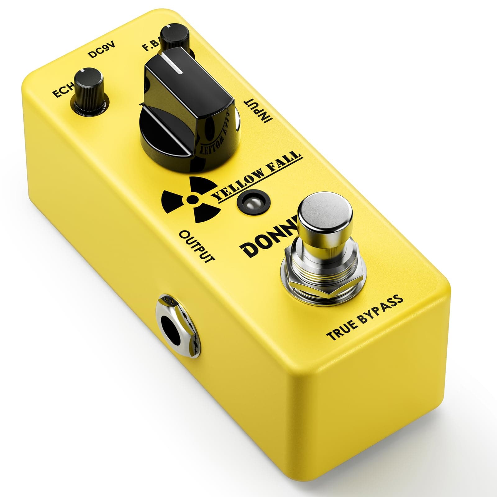 Donner Guitar Delay Pedal for Pedal Boards, Electric Guitar, Yellow Fall Analog Delay Mini Guitar Effect Pedal Vintage Delay, True Bypass