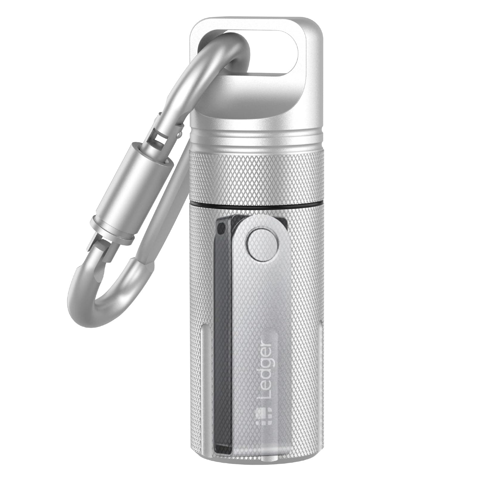 Hardware Crypto Wallet Protective Case Compatible with Ledger Nano X/Nano S/Nano S Plus,Yubikey 2FA Security Key,USB Flash Drive Case (Silver)