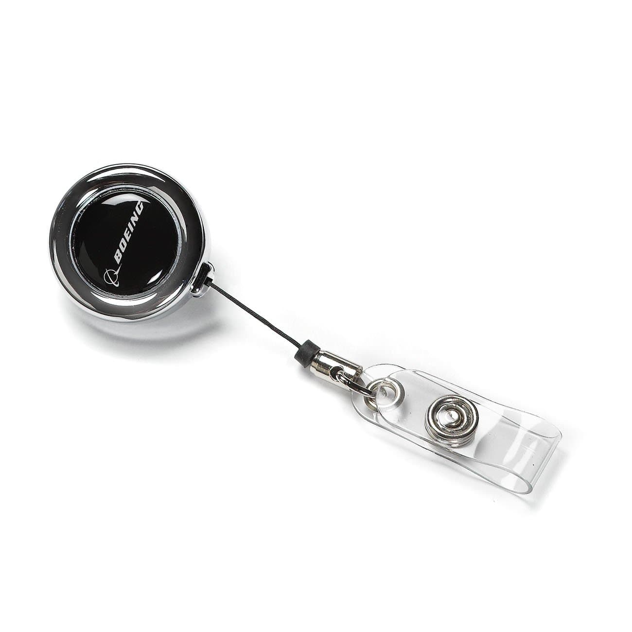 Chrome Clip-On Badge Holder