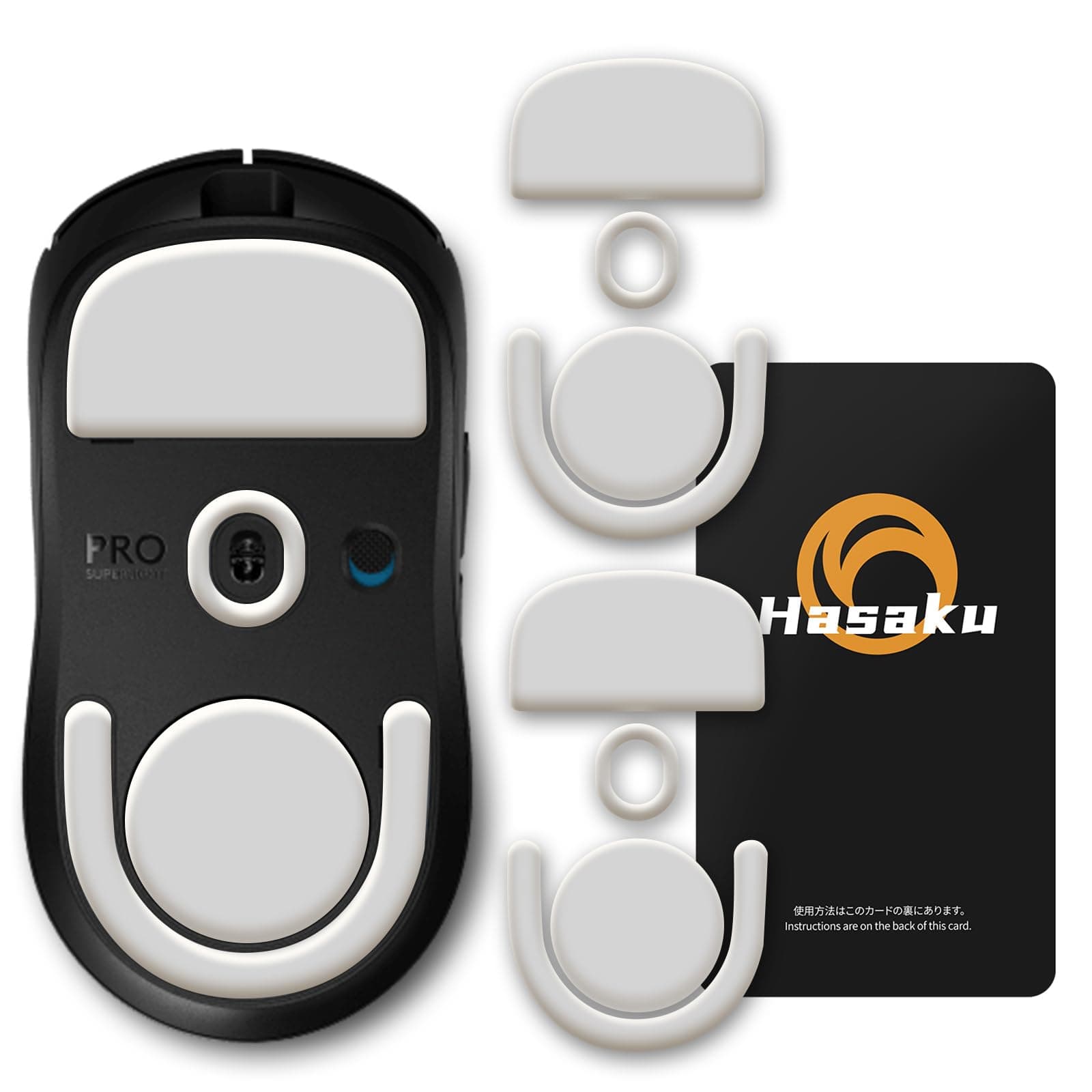 Logicool G PRO X Superlight 2 Wireless Wireless Logitech Gaming Mouse Set of 2 Hasaku Mouse Sole Mouse Feet Slide Slide Series Round Edge Improved Mouse Movement