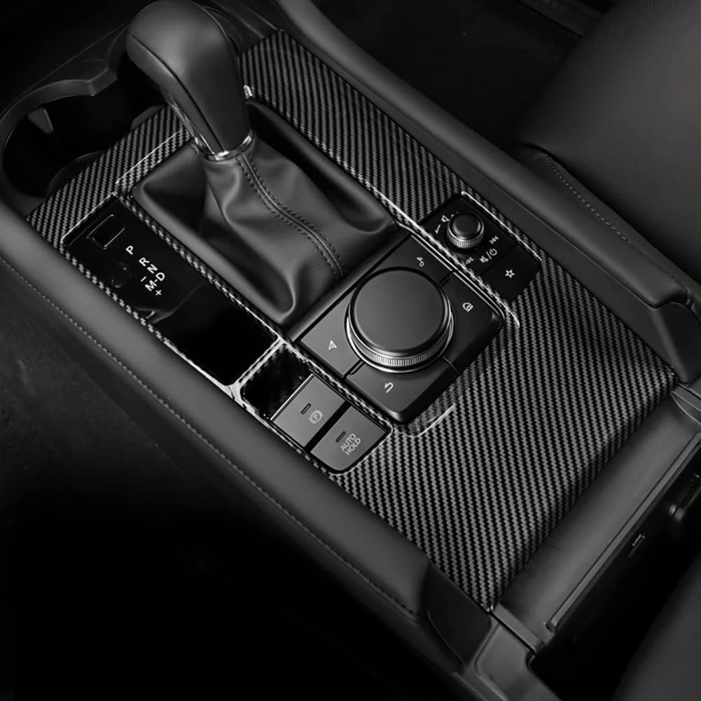 AOKIO Interior Center Console Frame Cover Gear Shift Panel Automatic Transmission Box Trim for Mazda 3 Sedan Hatchback 2020 2021 2022 2023 (Not for CX-30)