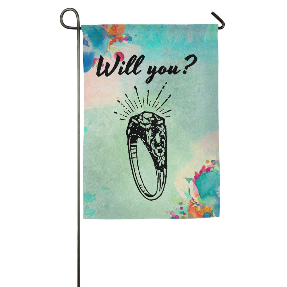 WILL YOU Marry Me Garden Flag