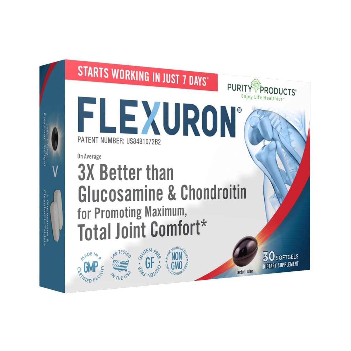 Purity Products Flexuron Joint Formula Krill Oil, 30 Count