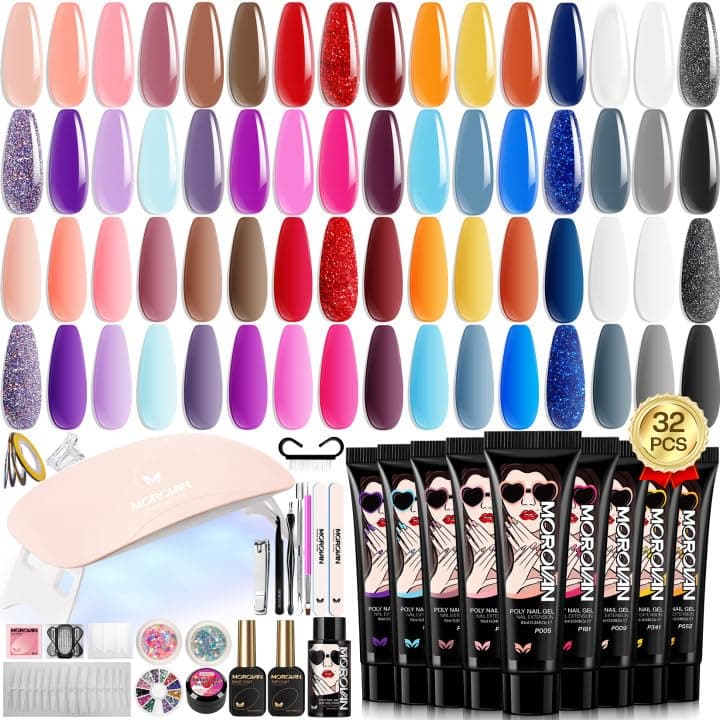 Morovanpoly nail gel kit： Beginners with Everything Professional