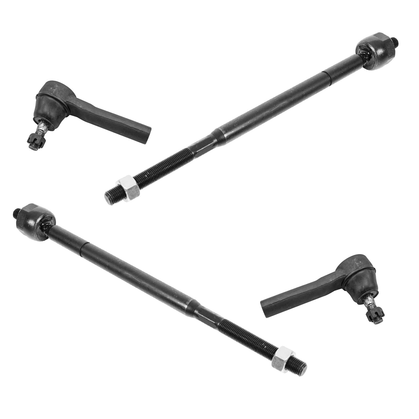 TRQ Front Inner and Outer Tie Rod Set 4 Piece Compatible with 2004-2008 Chrysler Pacifica
