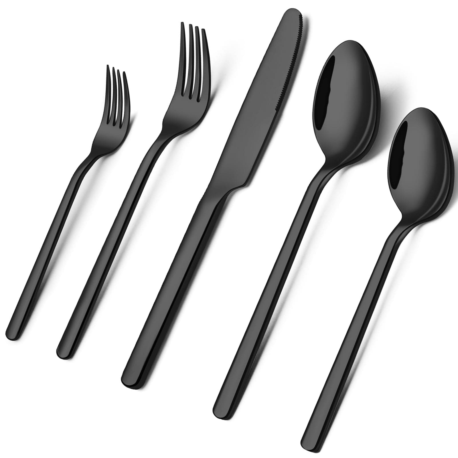 Black Flatware Set
