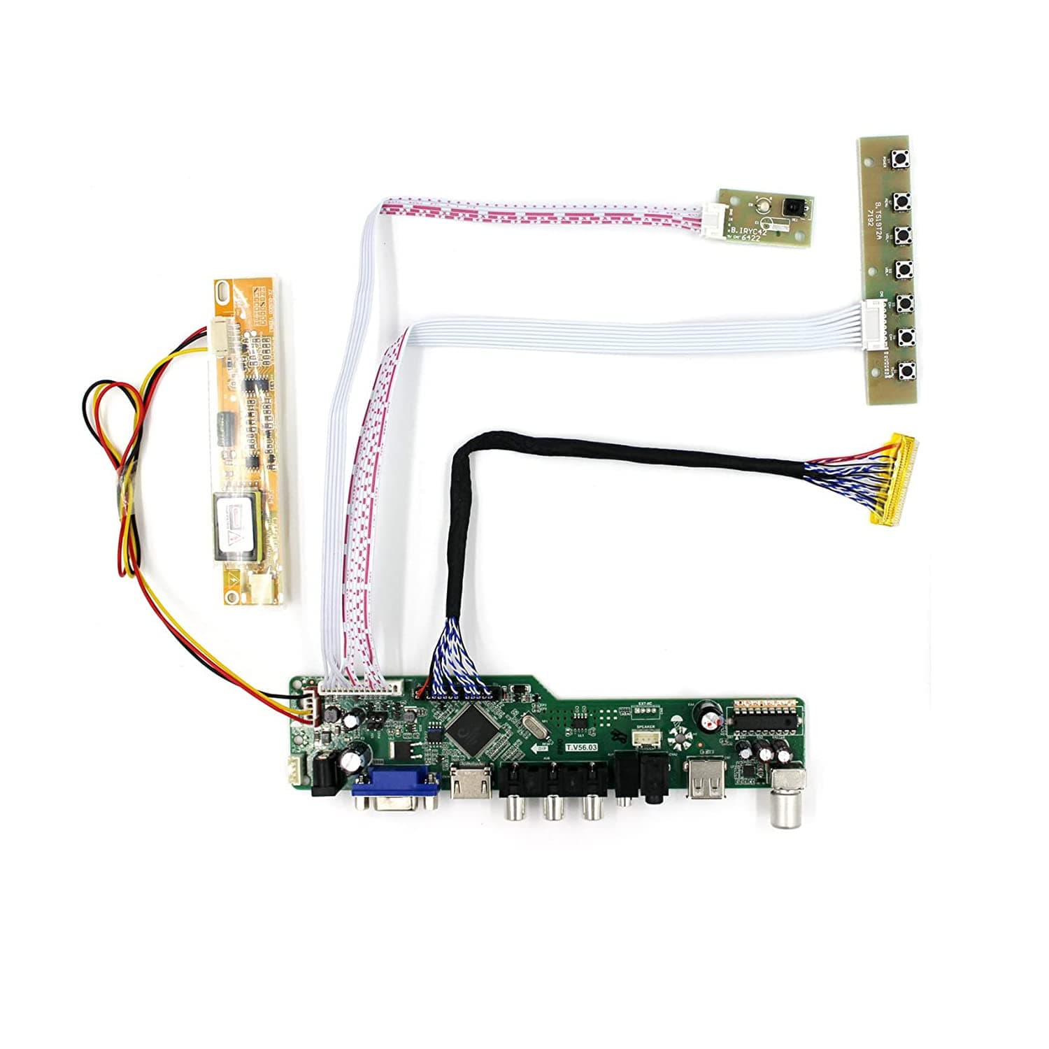 VSDISPLAY HD-MI VGA AV USB Audio LCD Controller Board Kit Work for 15.4" 17" 1680x1050 LTN154P1-L01 L02 L03 LTN170WP-L01 L02 L03 LTN170P2-L01 LP171W02 A4 LVDS 30 Pin Interface 1 CCFL LCD Screen