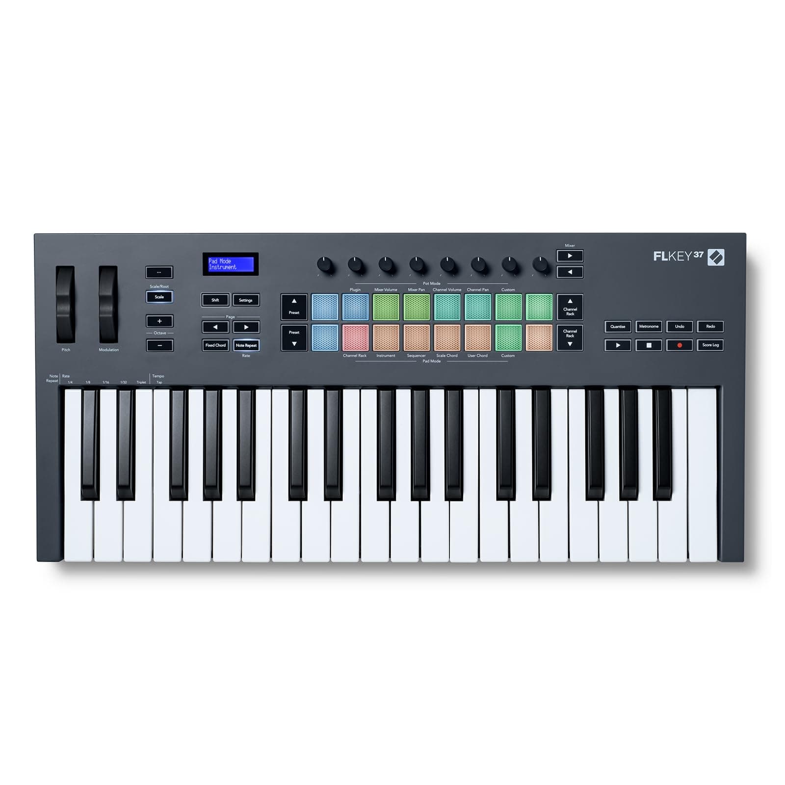 Novation FLkey 37 MIDI Keyboard Controller — Seamless FL Studio Integration with Chord Mode and Scale Mode. All the software you need for Music Production