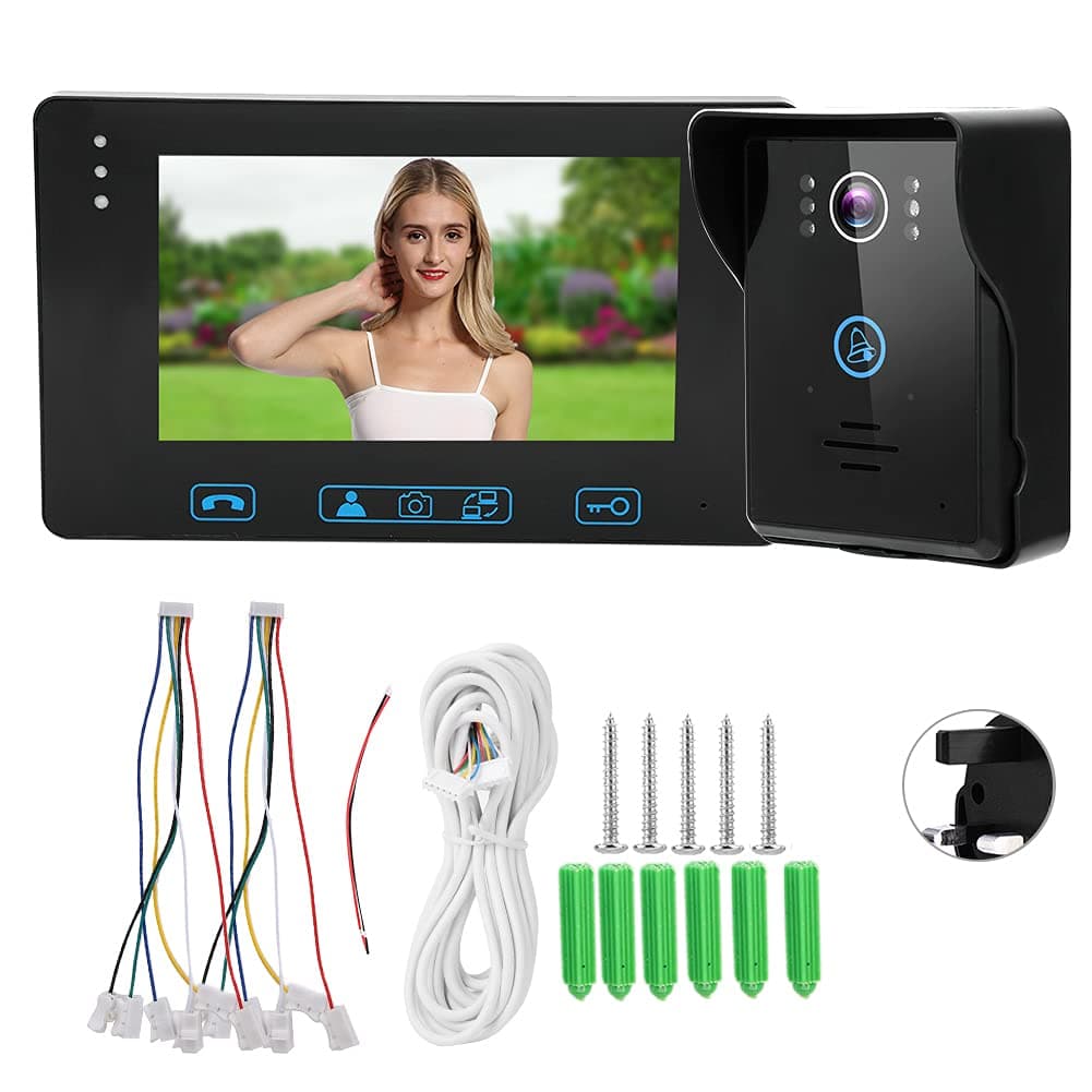 Home Security Kit, 1.3 Million Pixels Video Intercom Interphone, for Access Control Public Buildings Security(British regulatory)