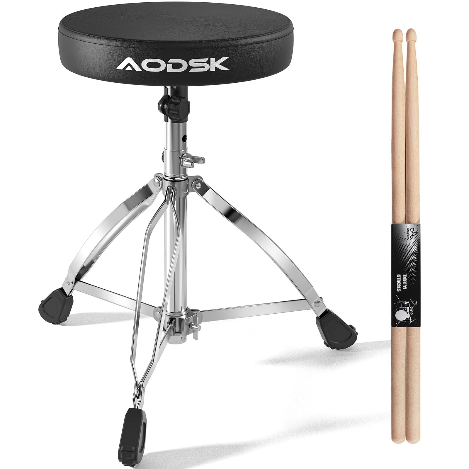 AODSK Drum Throne, Widened and Thickly Padded Adjustable Drum Stool, Height Adjustable Range: 16.34 in-20.67 in Suitable for Children, Adult Drummers(DP-27)