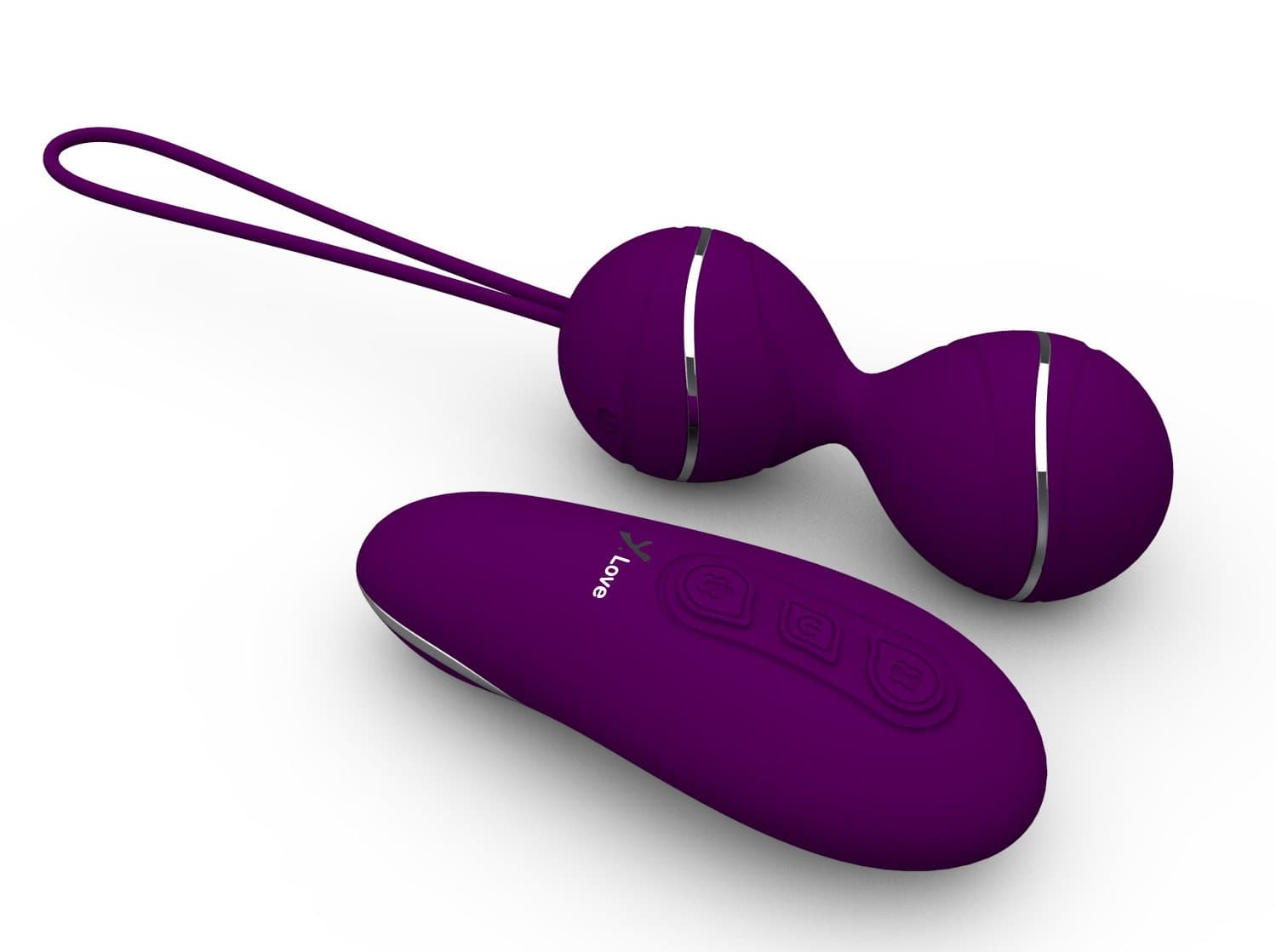 Eden Couples Purple USB Rechargeable Wireless Remote 7-Frequency Vibrating Silicone Bullet Kegel Balls Egg Ben Wa Balls Weighted Bladder Control & Pelvic Floor Exercises for Women