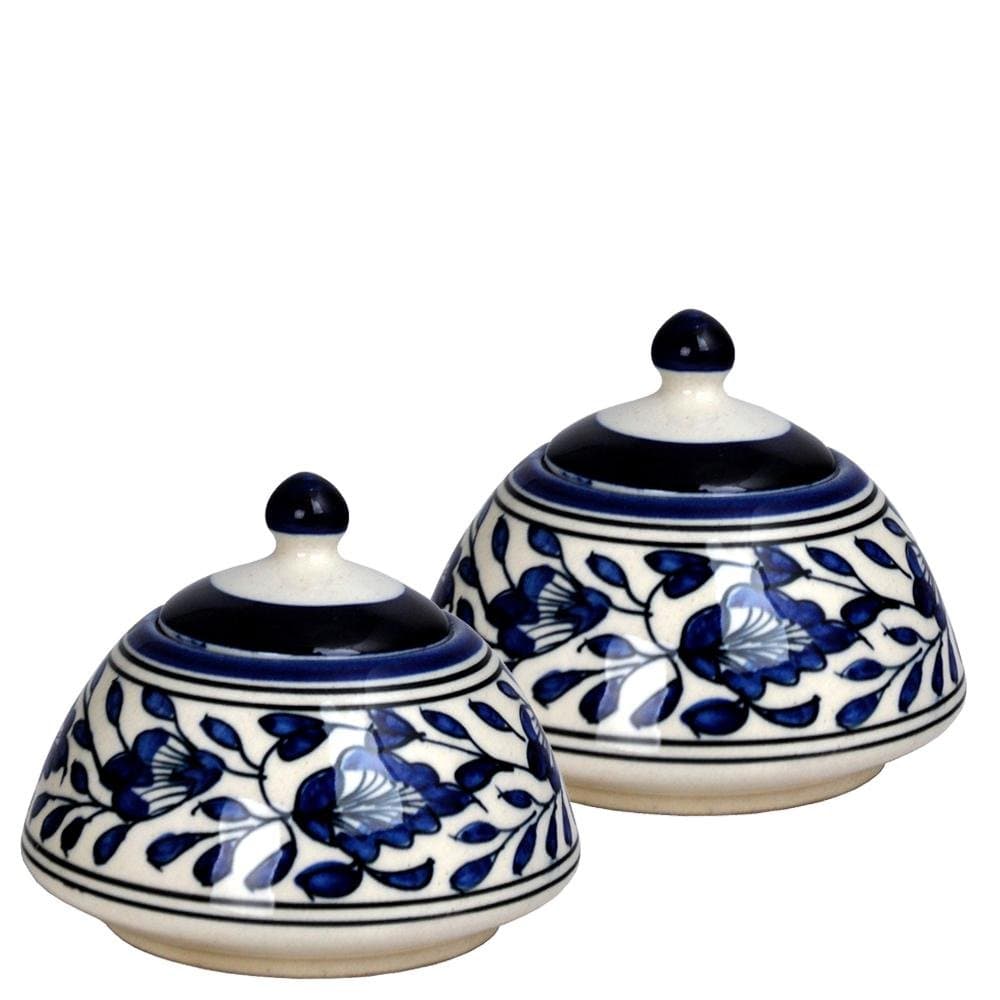 CRAFTGHAR Ceramic Handmade Dahi Jars (Purple)