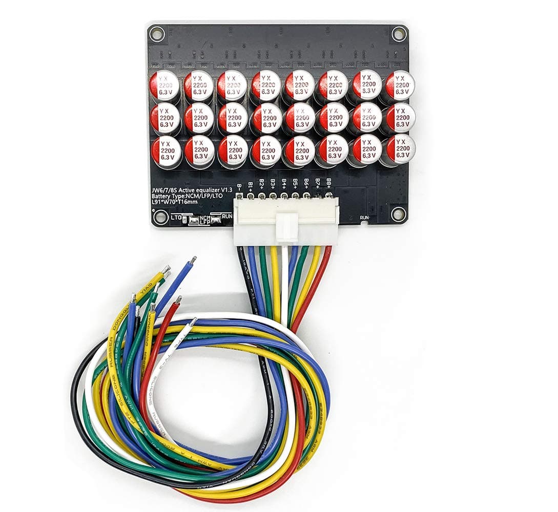 6S 7S 8S 5A Active Equalizer Balancer 8S Equalizer Lifepo4 Li-ion Lithium Lipo/Titanate LTO Energy Transfer Board Whole Group Capacitor Balancer PCB
