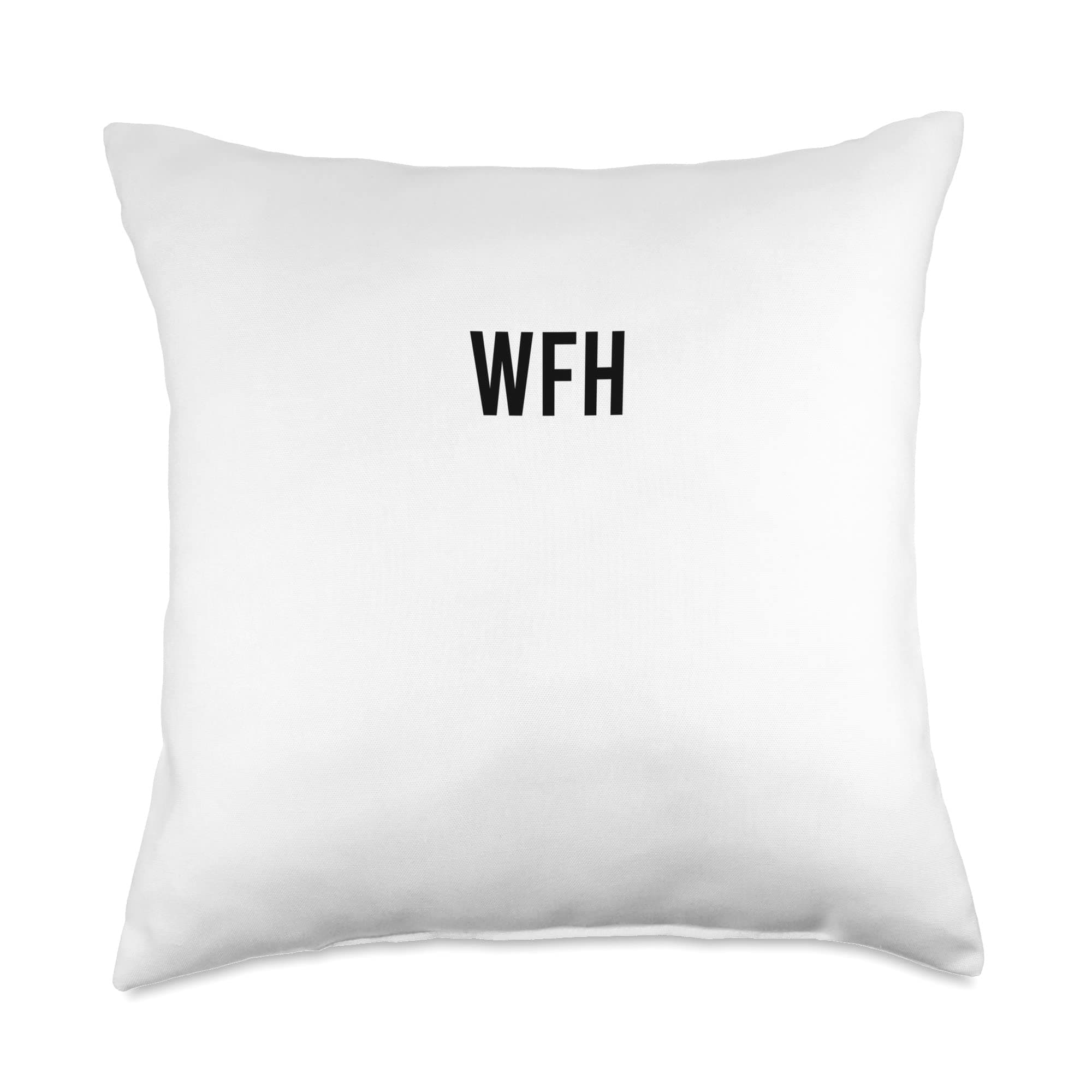 LeatherandThreadWork from Home WFH Throw Pillow, 18x18, Multicolor