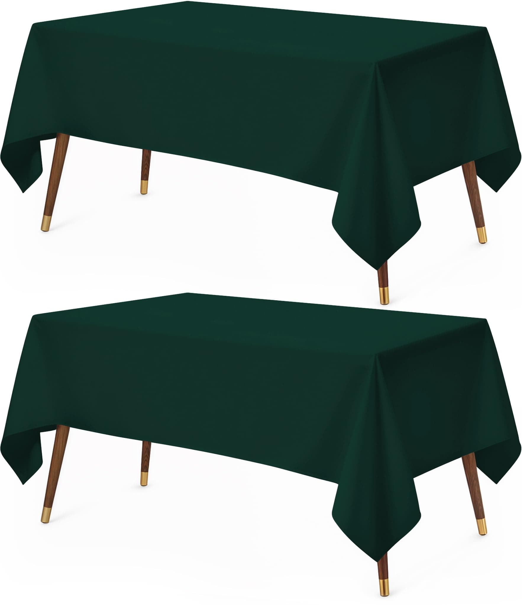 Utopia Kitchen Rectangle Table Cloth 2 Pack(60x84 Inches, Hunter Green), Tablecloth Machine Washable, Polyester Table Cover for Dining, Buffet Parties, Picnics, Events, Weddings and Restaurants