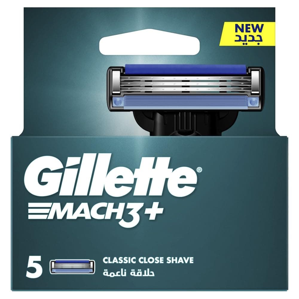 Gillette Mach3+ Men's Refillable Razor: 5 Blade Refills
