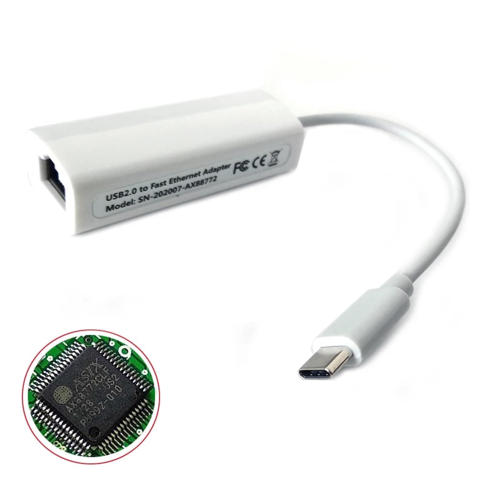 AX88772 is Suitable for B8 MIB2 Cable Dub E100 Ethernet Adapter(USB Type C to LAN)