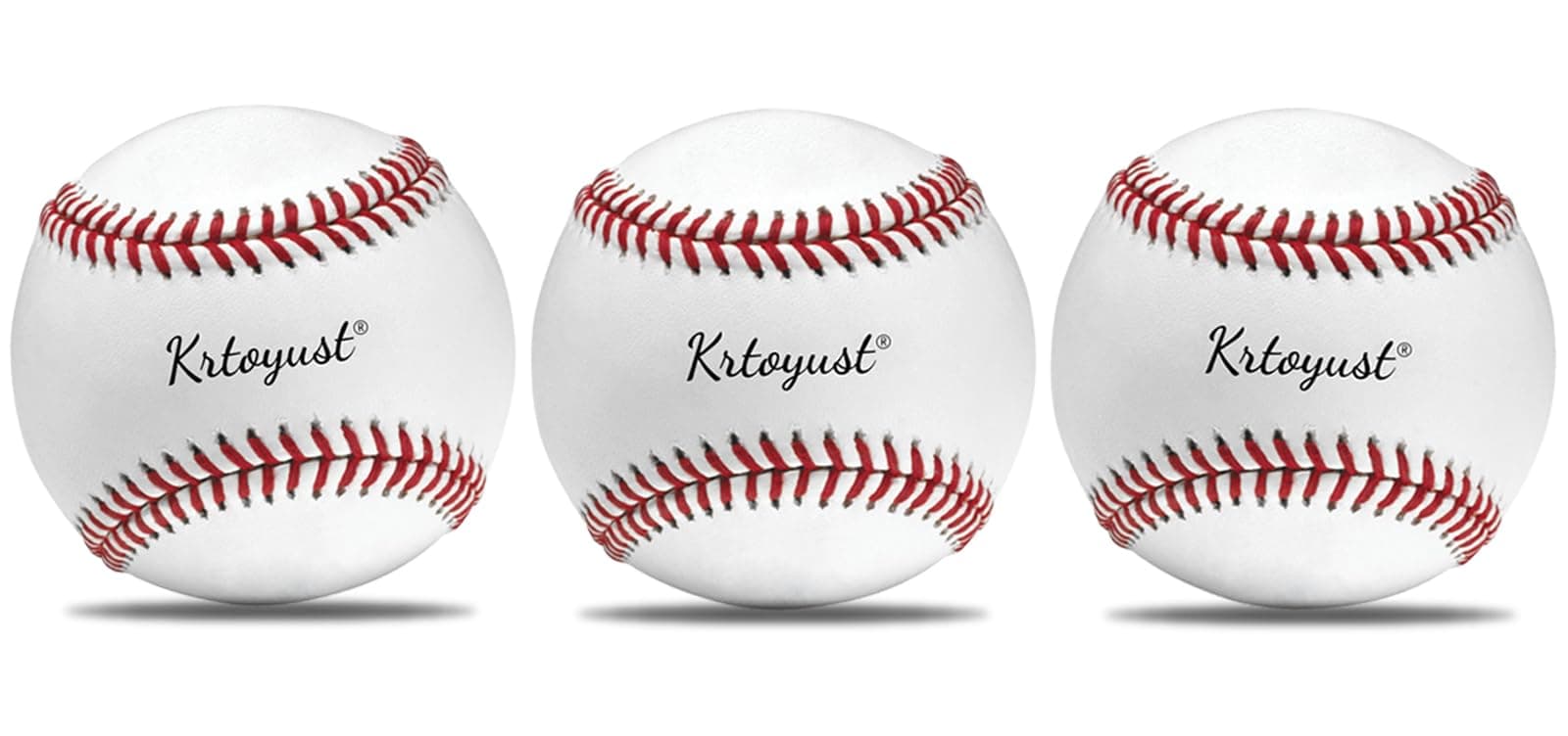 KRTOYUST® Baseball Ball,Official Size Baseballs,Composite High Performance Leather 9" Baseball Great for Youth and Adult Recreational Use Practice