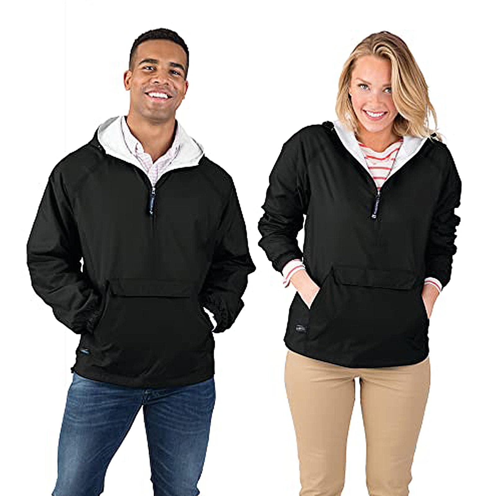 Charles River Apparel Classic Windbreaker Pullover Hooded Jacket