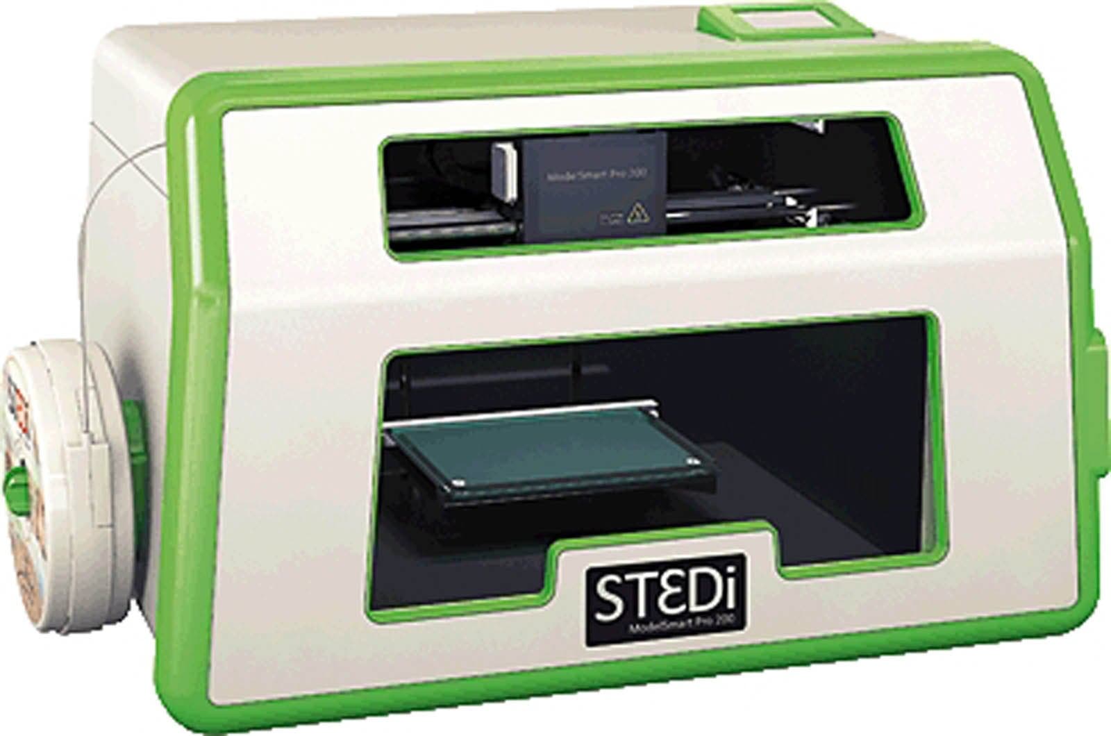 3D-FP-ST-1002-00 3D Printer, ModelSmart Pro 200, Green/White