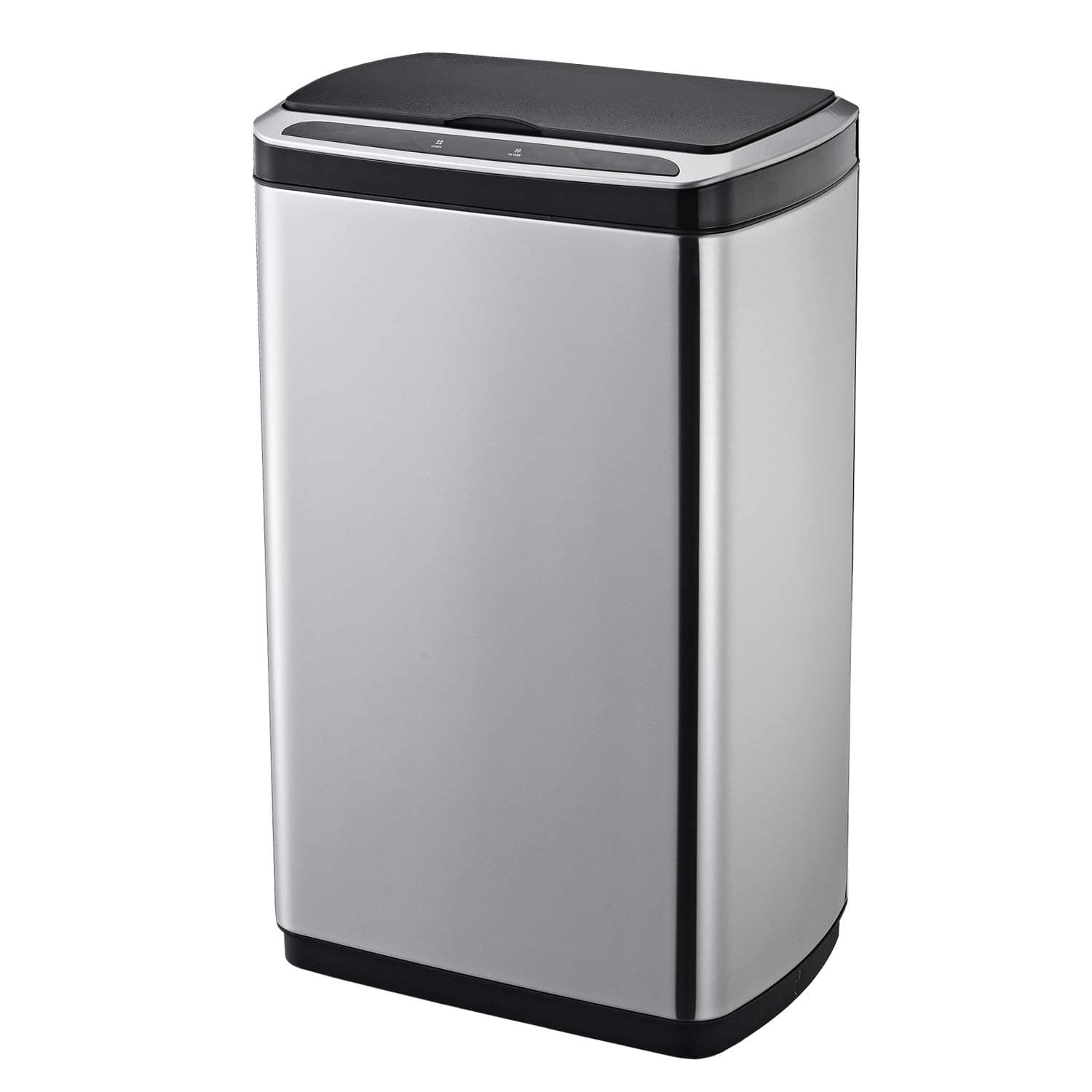 JAH Automatic Touchless Motion Sensor Oval Trash Can with 30 L Plastic Inner Bucket, Stainless Steel Kitchen Waste Bins, 50 L, 13 GAL