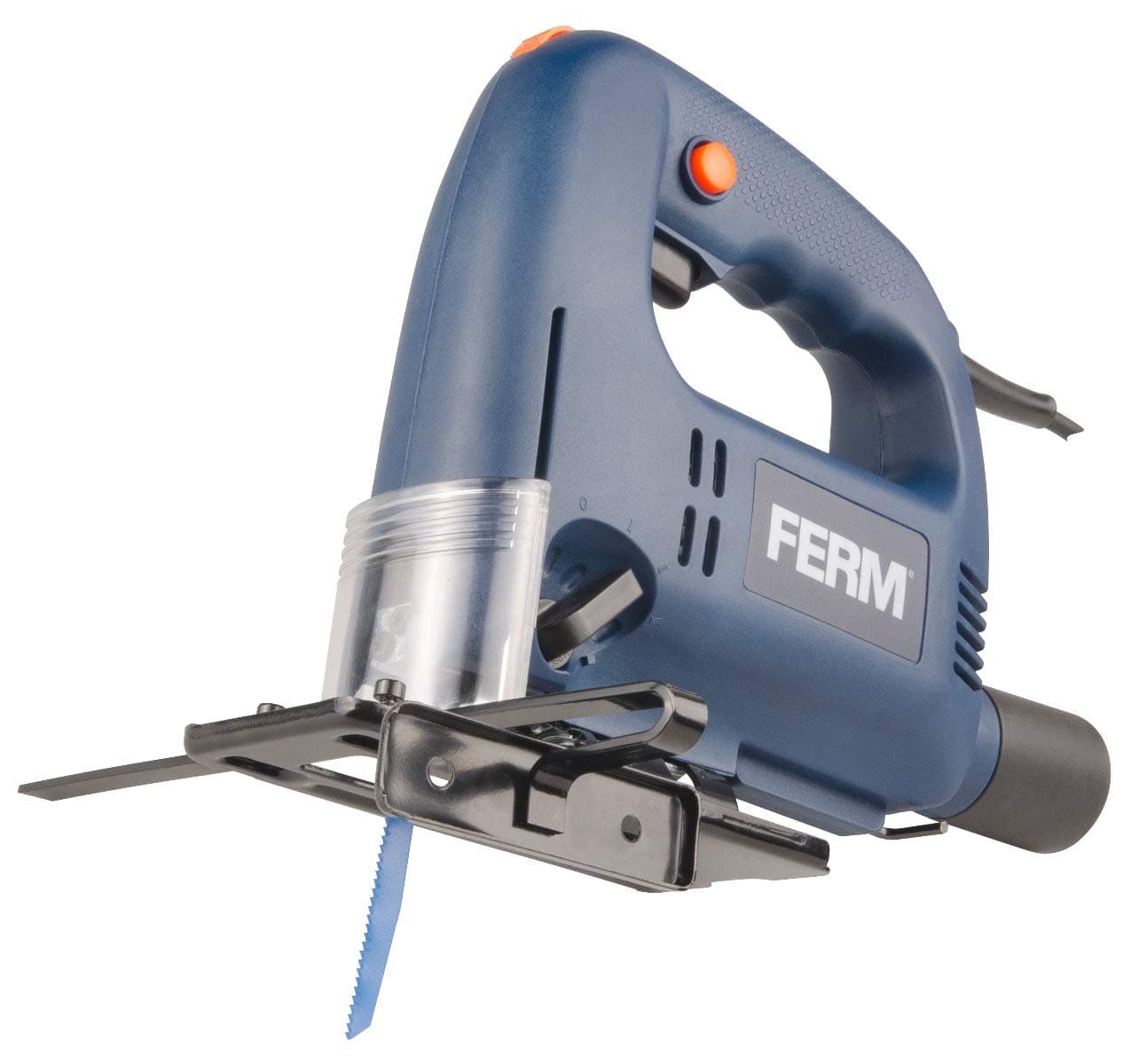 FERM JSM1023 3 Plus 1 Pendulum Position Jig Saw Includes 4 Saw Blades, 570 W, 240 V, Blue