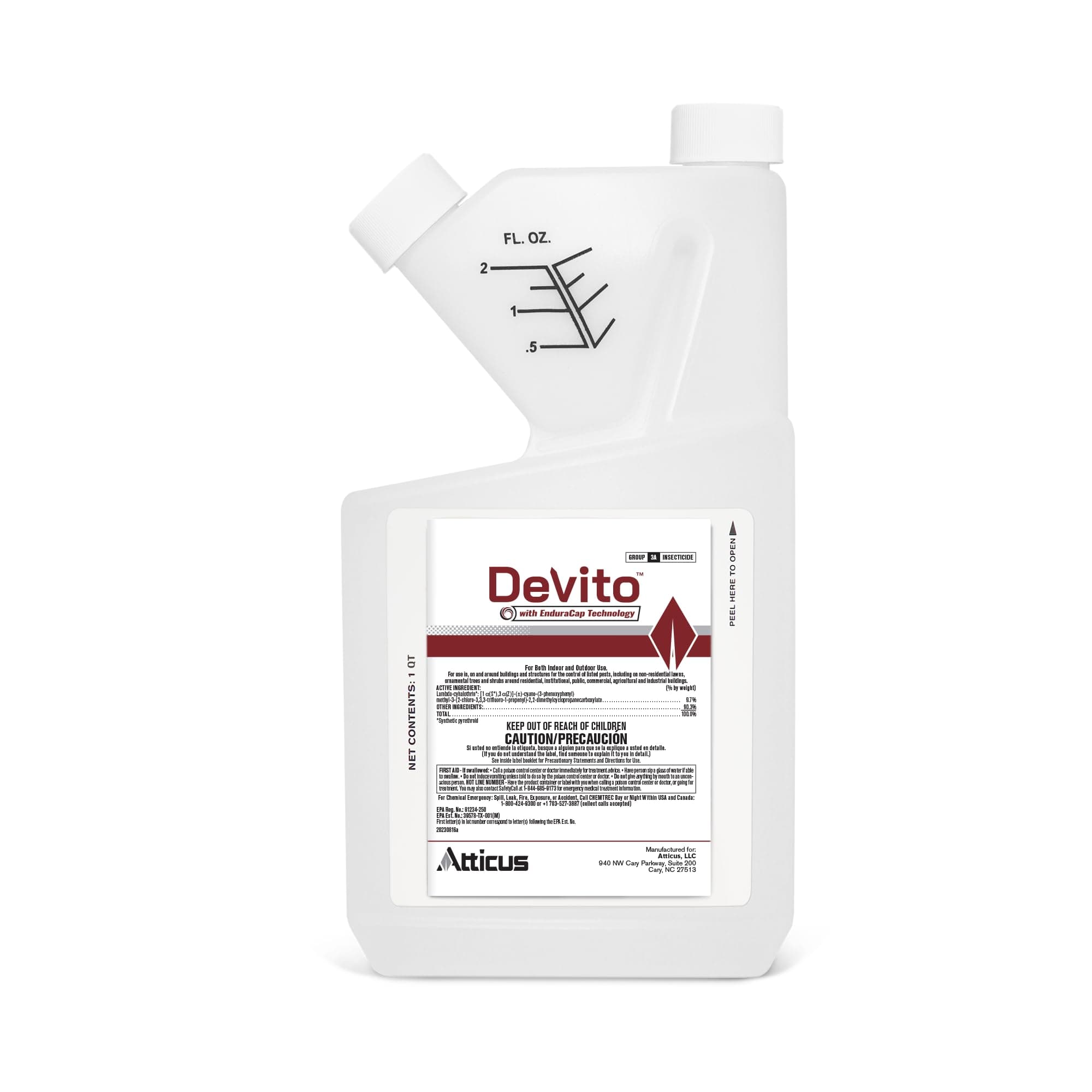 AtticusDevito CS Insecticide (32oz) - Lambda-cyhalothrin 9.7% Indoor and Outdoor Insect Control with EnduraCap Technology