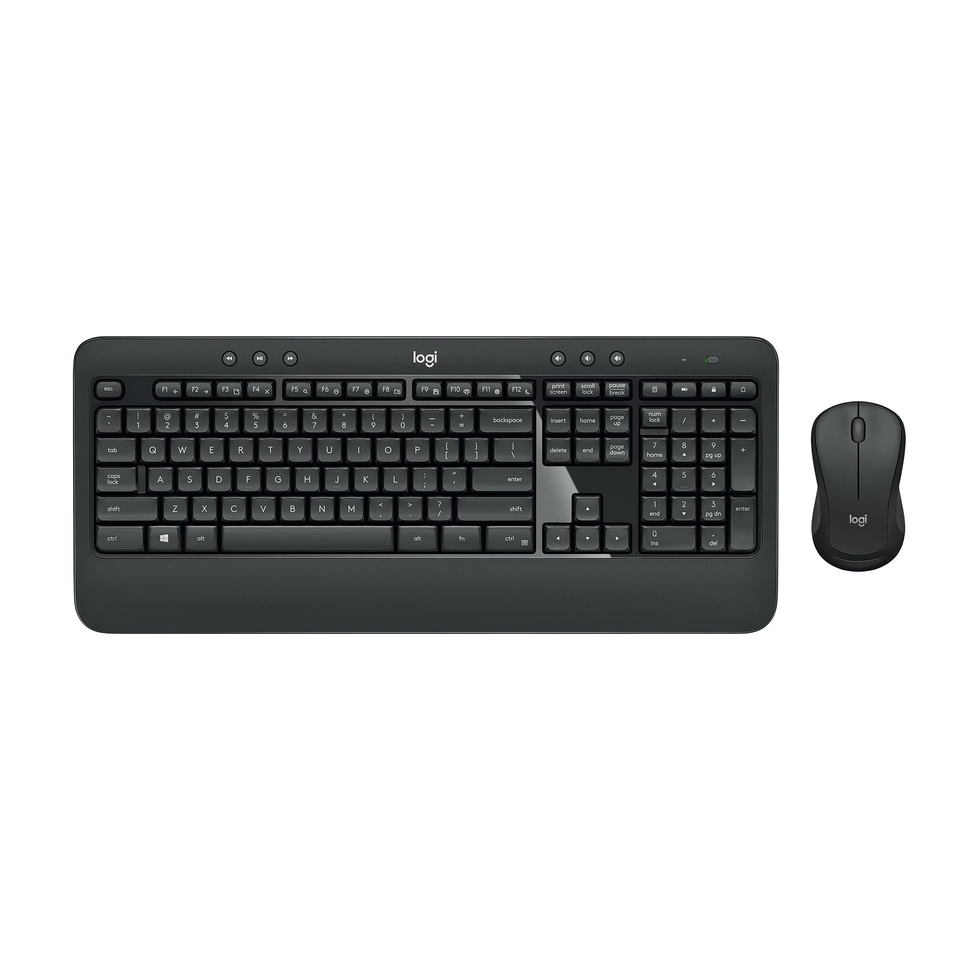 Logitech MK540 Advanced Wireless Keyboard and Mouse Combo for Windows, 2.4 GHz Unifying USB-Receiver, Multimedia Hotkeys, 3-Year Battery Life, for PC, Laptop