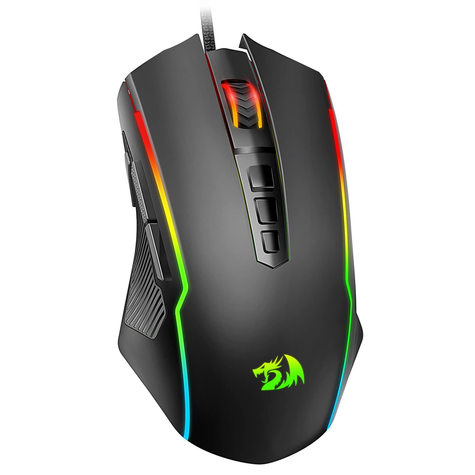 Gaming Mouse, RGB Gaming Mouse Wired with 9 Programmable Macro Buttons, Chroma RGB Backlit, 8000 DPI Adjustable, PC Gaming Mice with Fire Button for Windows/Mac, Black, M910-K