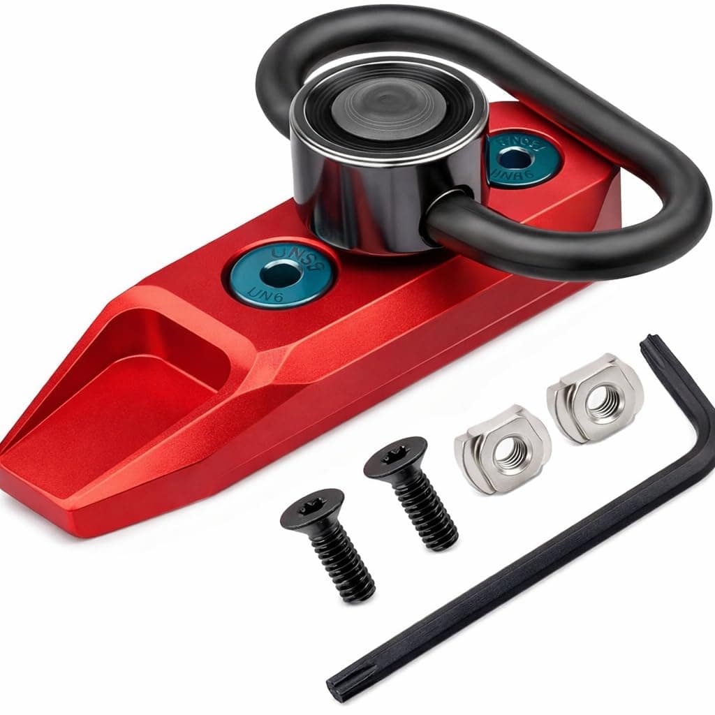 Alloy Red Tactical Modular Direct Attachment Quick Detach QD Sling Swivel Mount Kit-Push Button