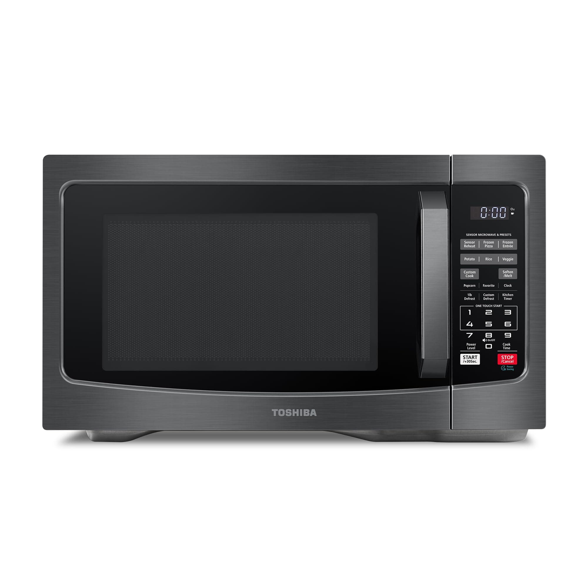 MPP-BS Microwave Oven with Smart Sensor, Easy Clean Interior, ECO Mode and Sound On/Off, 1.2 Cu.ft, Black Stainless Steel