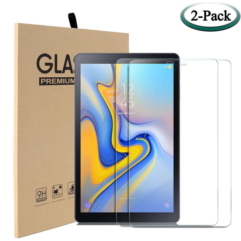 [2 Pack] Screen Protector for Samsung Galaxy Tab A 10.5 inch 2018 (SM-T590/T595), Clear High Definition Tempered Glass Film Compatible with Galaxy Tab A 10.5 inch (2018)