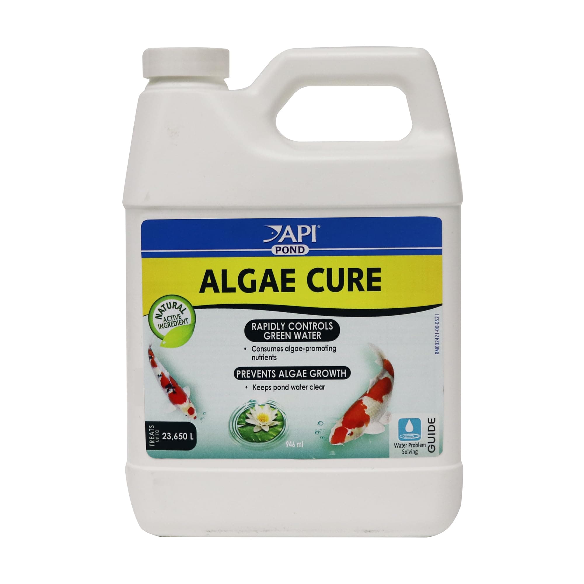 API POND ALGAE CURE Control Solution, Safe For Pets When Used As Directed, 946 ml Bottle