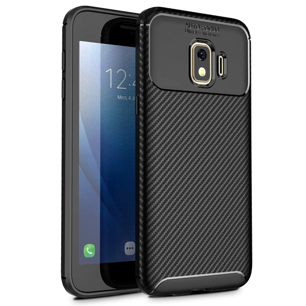 Slinco Galaxy J2 Core Case, Galaxy J2 Dash Case, Galaxy J2 Pure Case, Bench Case Flexible Soft TPU Slim Light Rugged Durable Armor Snugly Fit Case for Samsung Galaxy J2 Core(Black)