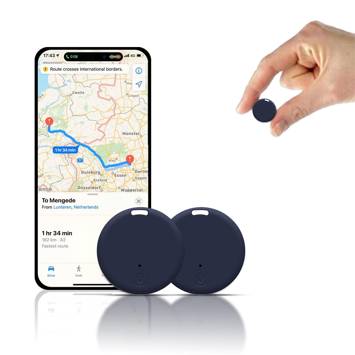 EasyFind Mini GPS Tracker for Vehicles, Mini Worldwide GPS Tracker, Car Locator Tracker, Car Vehicle Tracking Anti-Lost Locator for Tracking System (Blue 2pcs)
