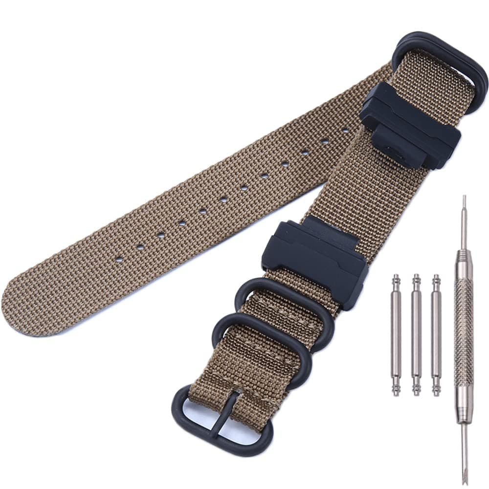 Conversion RAF Nylon Strap +Adapters Replacement for Casio 16mm series watch band