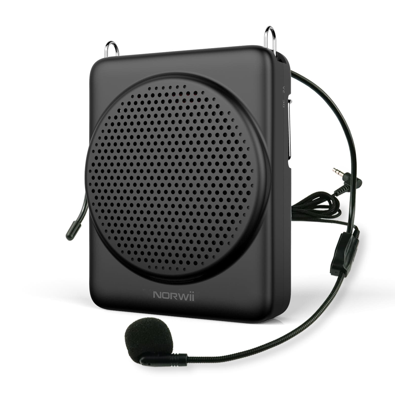 Mini Voice Amplifier Microphone Headset, 3 Hours Quick Charging and up to 22Hours Play, Personal Voice Amplifier Portable Speaker Mic for Teachers, Training, Tour Guide (Black)