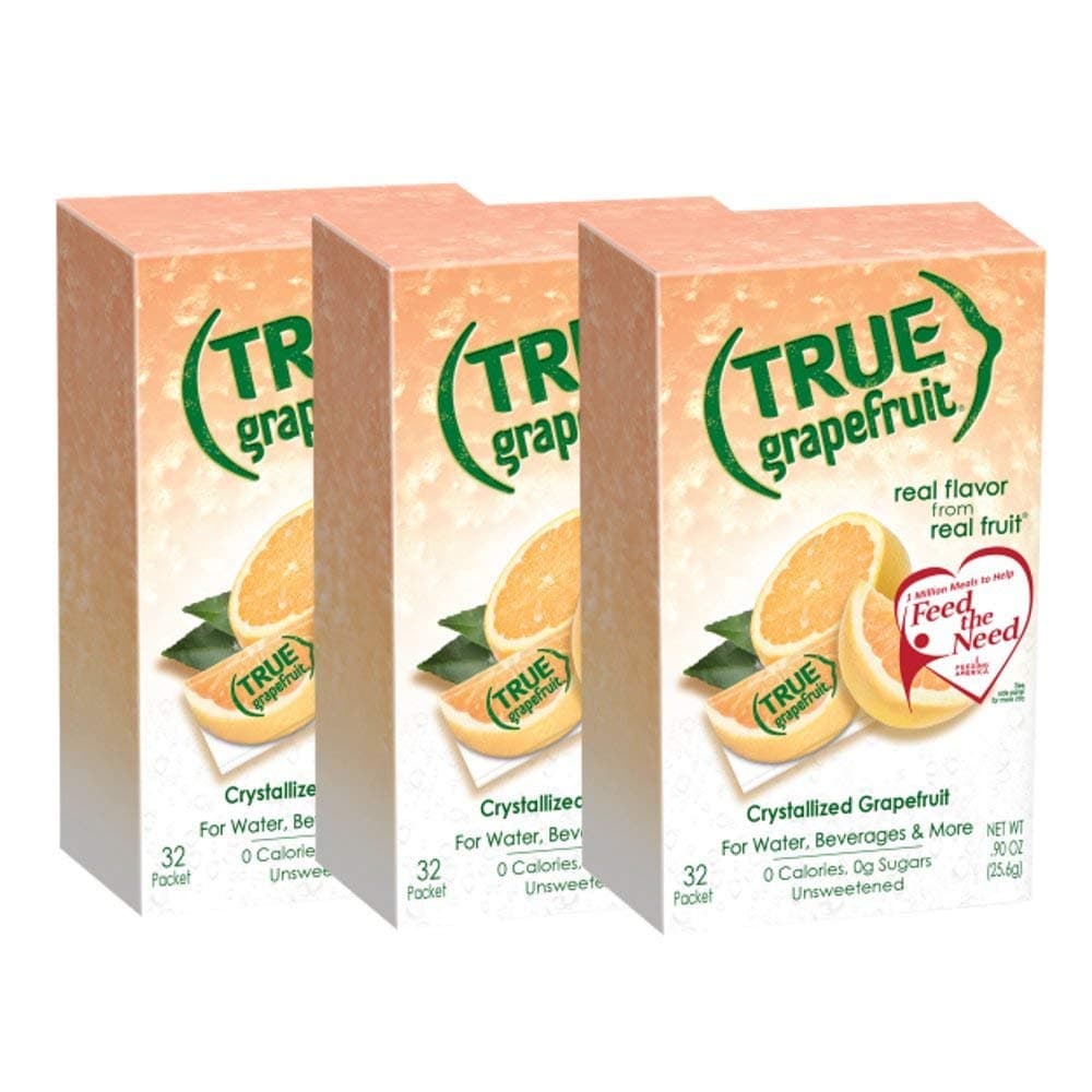 True Grapefruit Crystallized Grapefruit 32 Packets (3 Boxes 96 Total Packets)