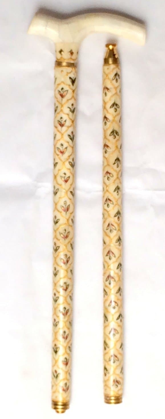 Cane Walking Stick Foldable l (83 cm x 2 cm x 2 cm, Bone)